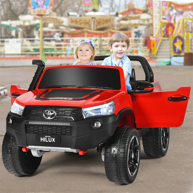 2x12V Toyota Hilux Kids Ride On Truck Car 2-Seater 4WD Car with Remote Control