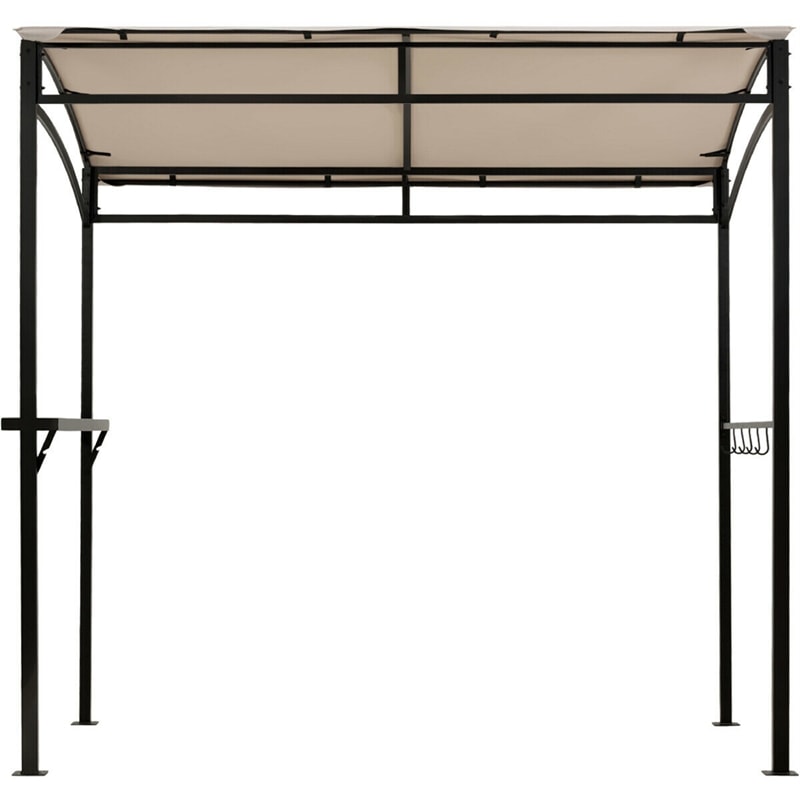 7' x 4.5' Outdoor Grill Gazebo Patio Garden BBQ Canopy Shelter with Serving Shelf & Storage Hooks