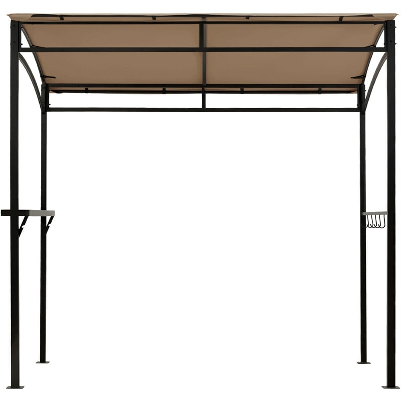 7' x 4.5' Outdoor Grill Gazebo Patio Garden BBQ Canopy Shelter with Serving Shelf & Storage Hooks