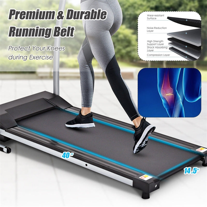 800W Folding Treadmill Electric Motorized Power Running Fitness Machine with LED Display