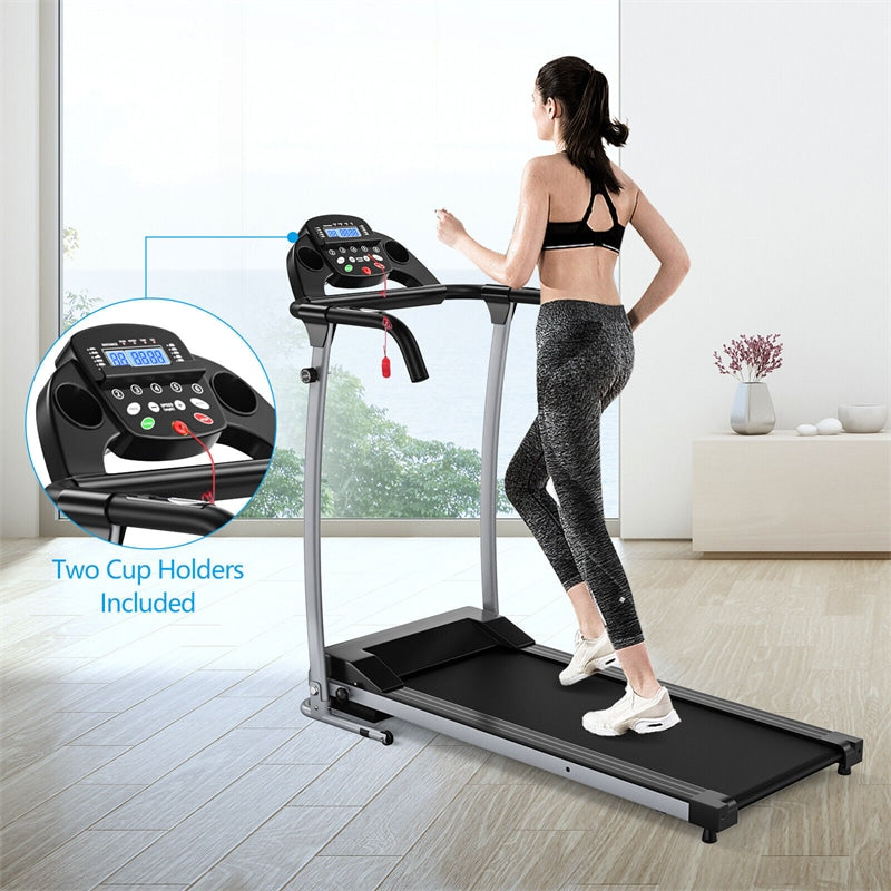 800W Folding Treadmill Electric Motorized Power Running Fitness Machine with LED Display