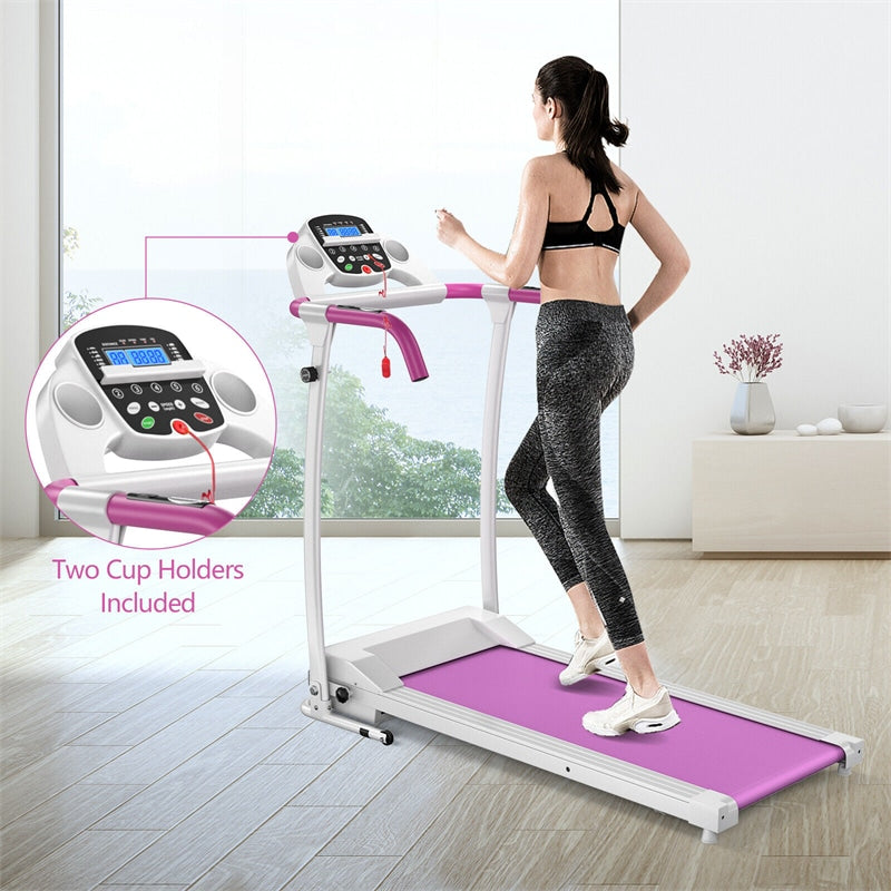 800W Folding Treadmill Electric Motorized Power Running Fitness Machine with LED Display