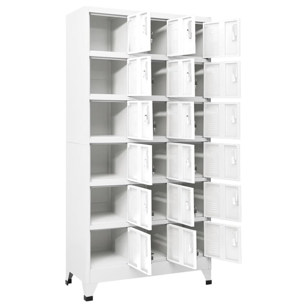 Locker Cabinet with 18 Compartments Metal 35.4"x15.7"x70.9"