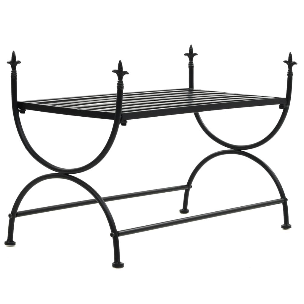 Bench Vintage Style Metal 32.7"x16.5"x21.7" Black