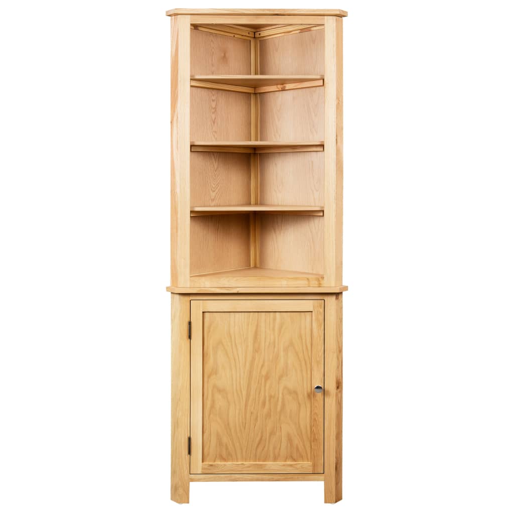 Corner Cabinet 23.2"x14.1"x70.8" Solid Oak Wood