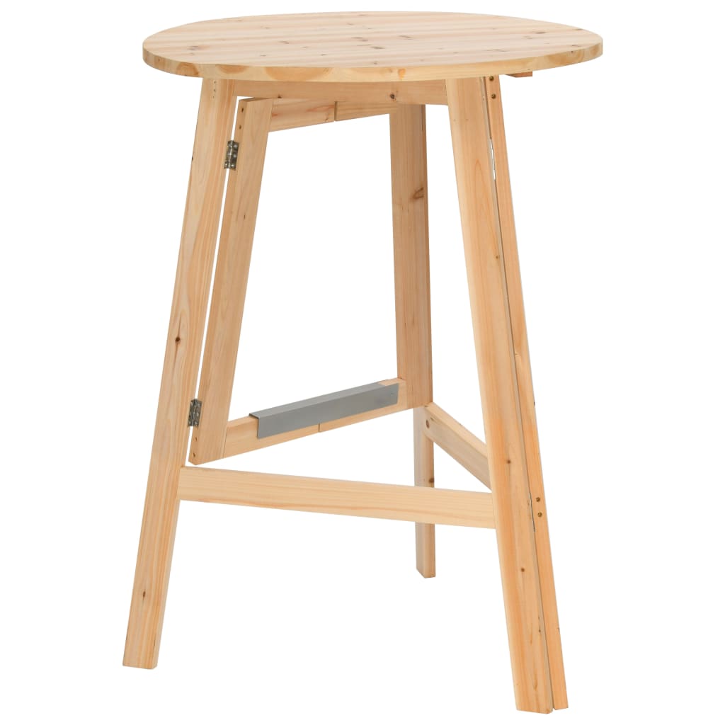 Foldable Bar Table 30.7" Fir Wood