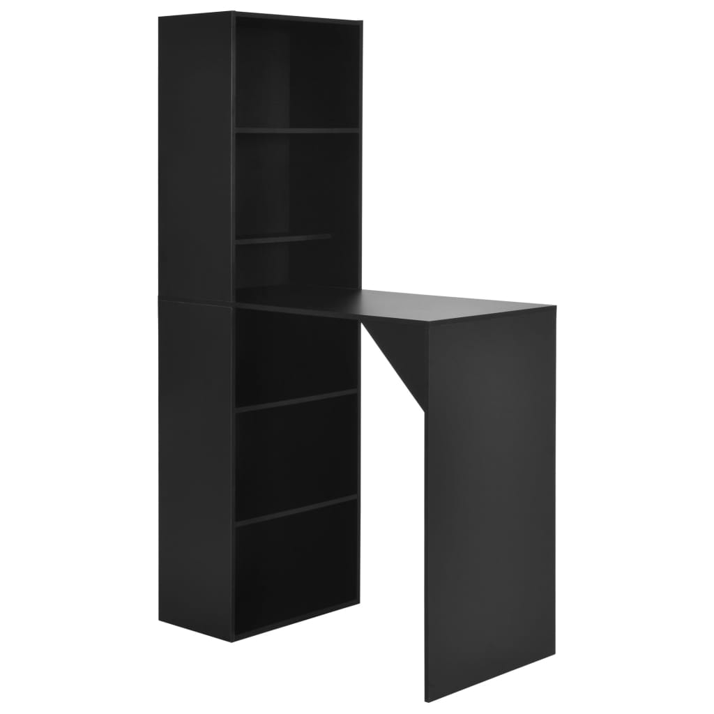 Bar Table with Cabinet Black 45.3"x23.2"x78.7"