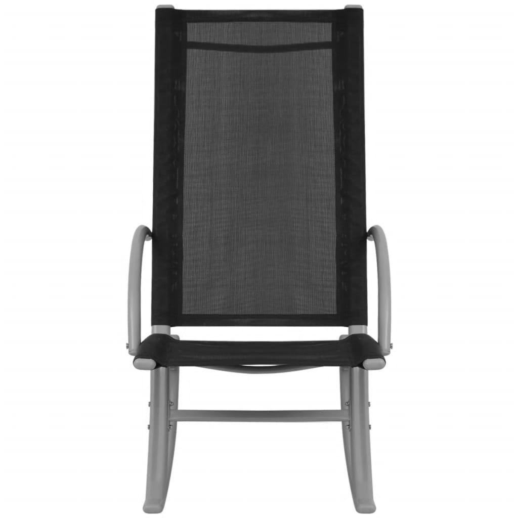 Patio Rocking Chairs 2 pcs Steel and Textilene Black