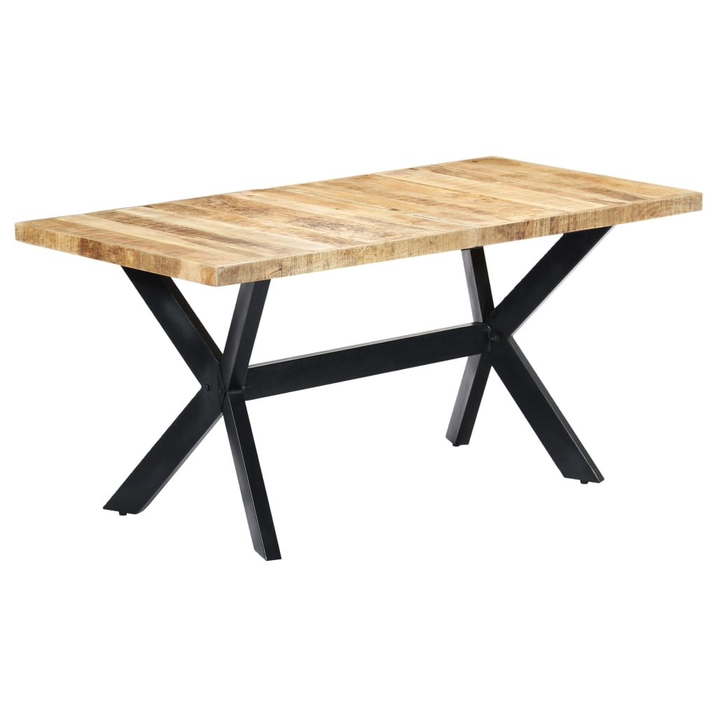 Dining Table 63"x31.5"x29.5" Solid Rough Mango Wood