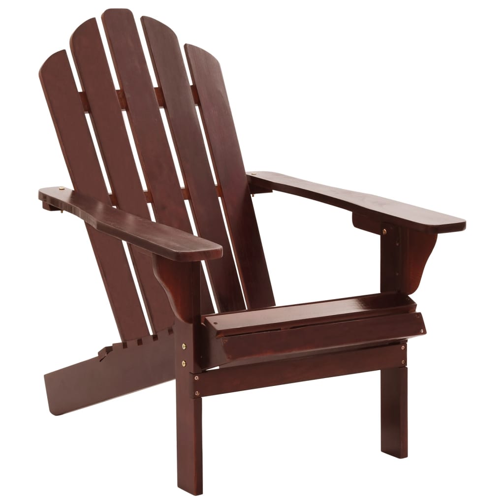 Patio Chair with Ottoman Wood Brown