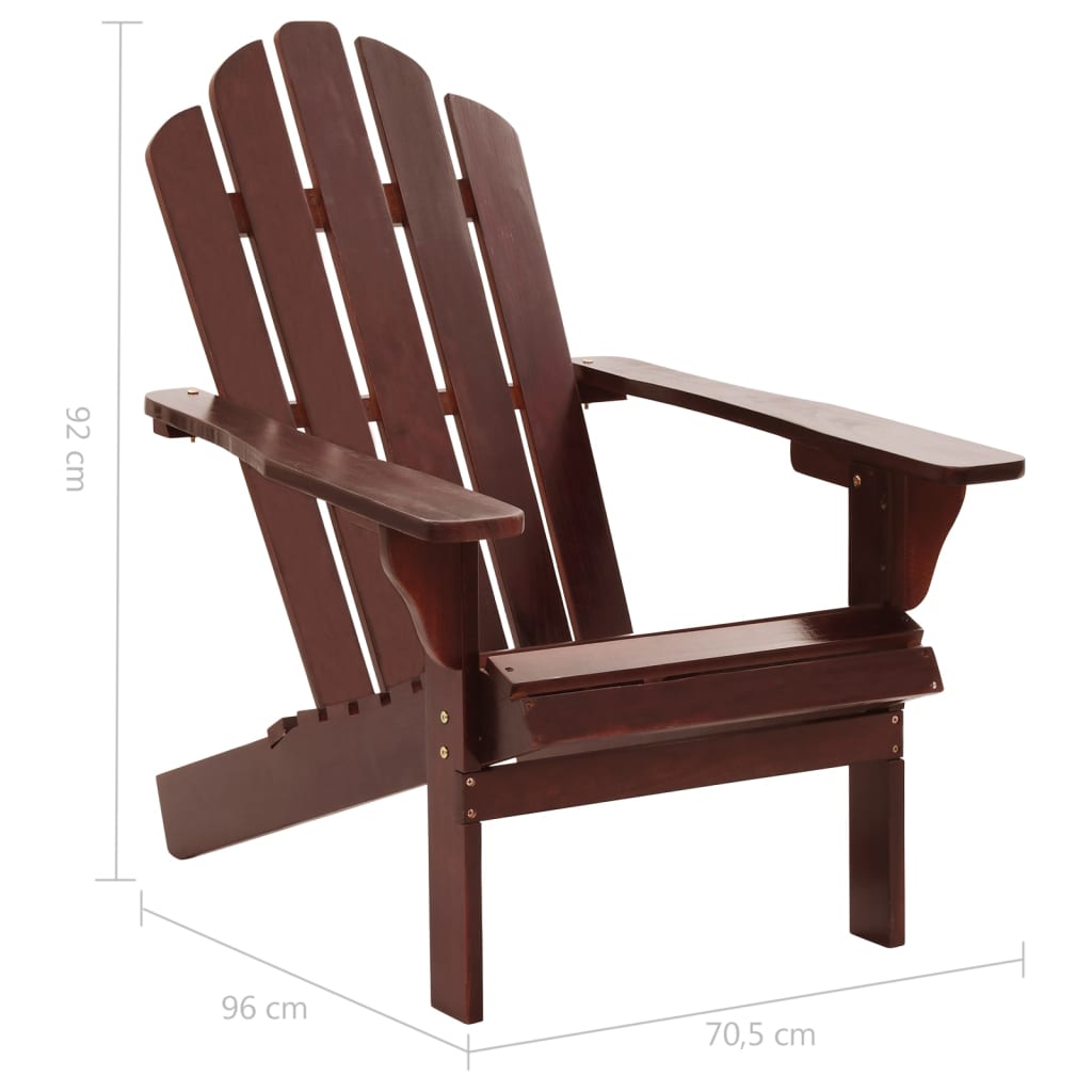 Patio Chair with Ottoman Wood Brown