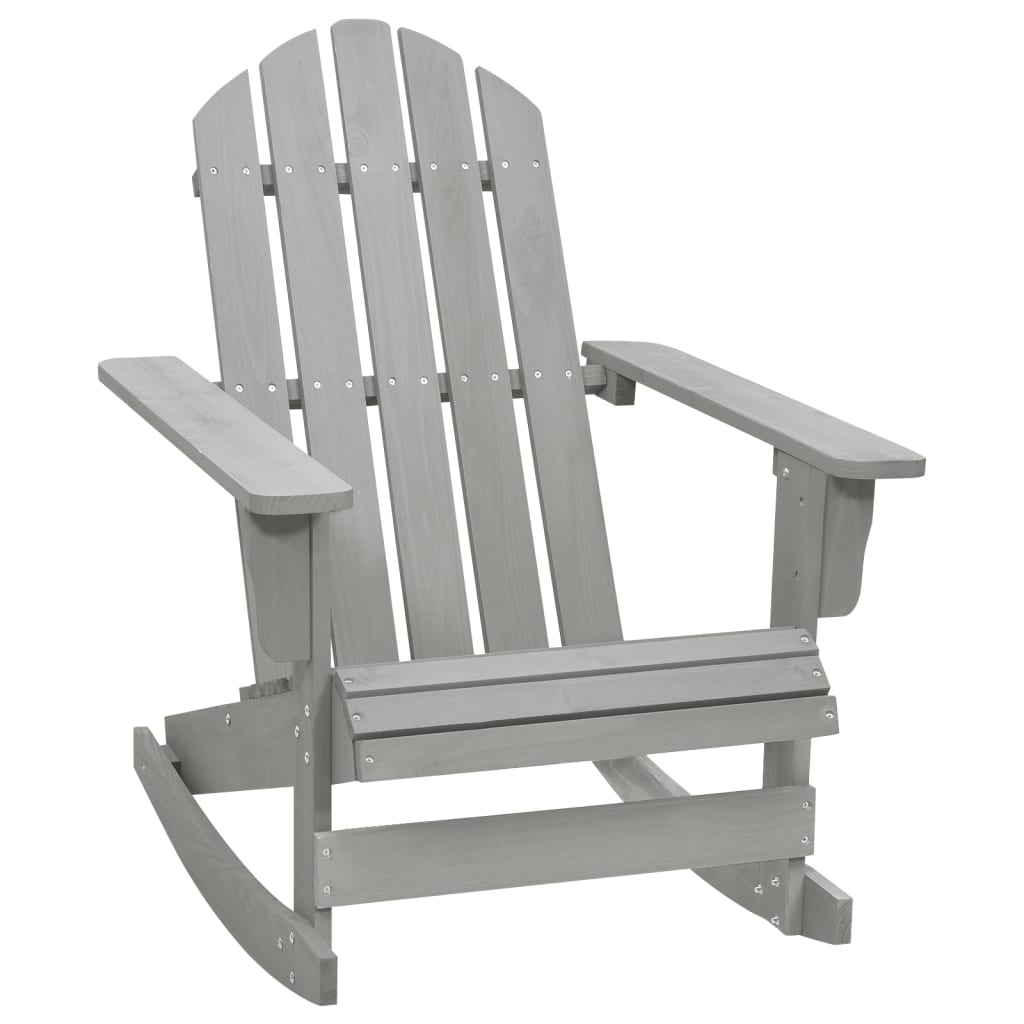 Patio Rocking Chair Wood Gray