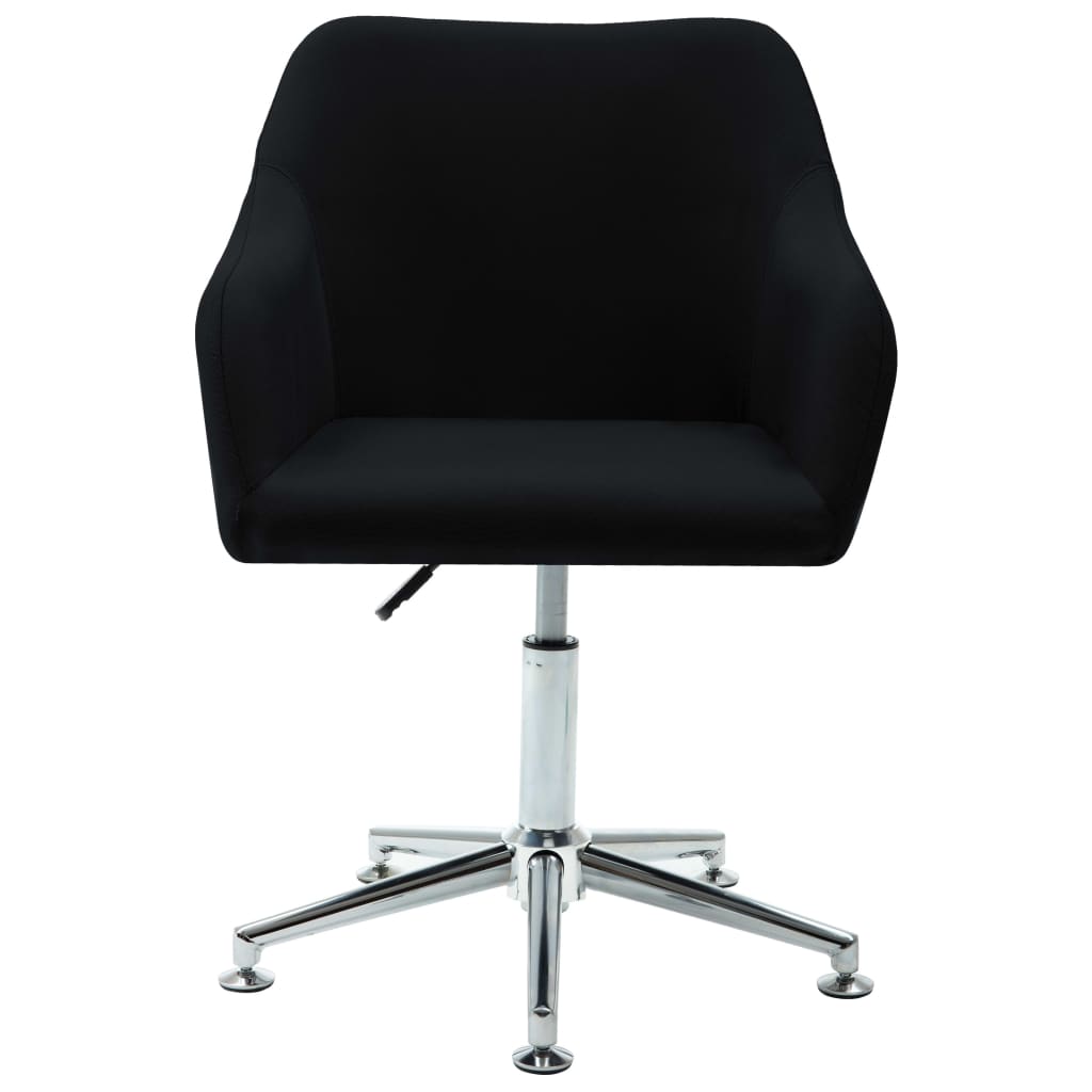 Swivel Dining Chair Black Fabric