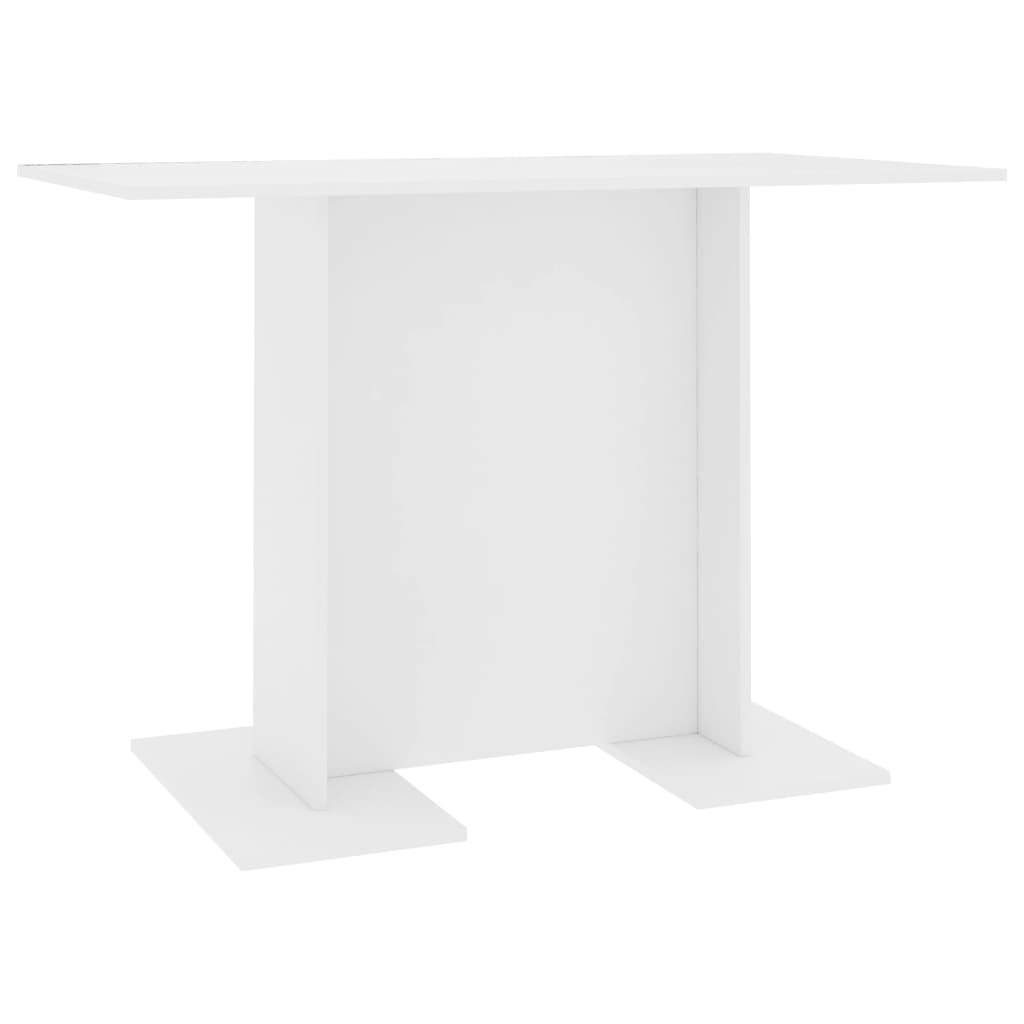 Dining Table White 43.3"x23.6"x29.5" Engineered Wood