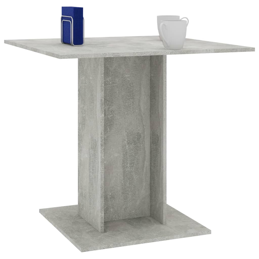 Dining Table Concrete Gray 31.5"x31.5"x29.5" Engineered Wood