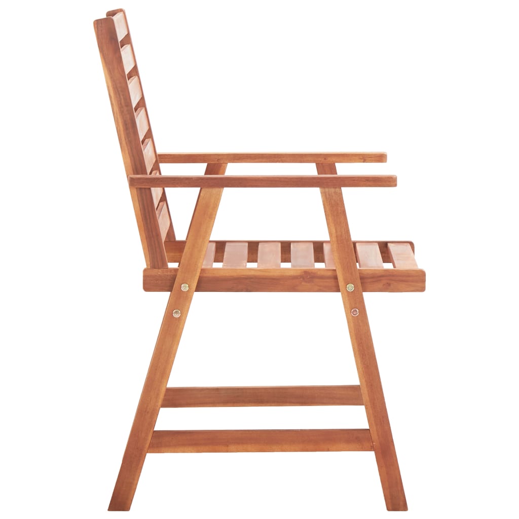 Patio Dining Chairs 2 pcs Solid Acacia Wood