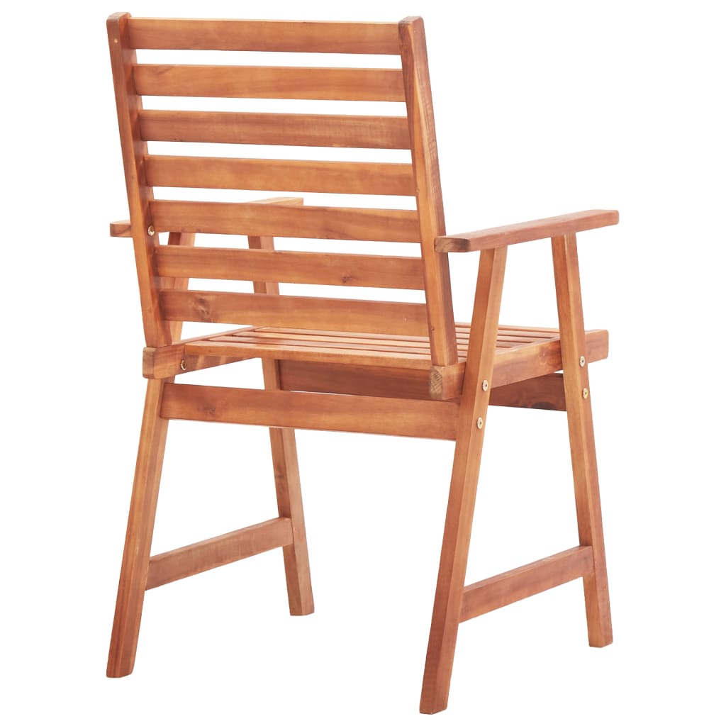 Patio Dining Chairs 2 pcs Solid Acacia Wood