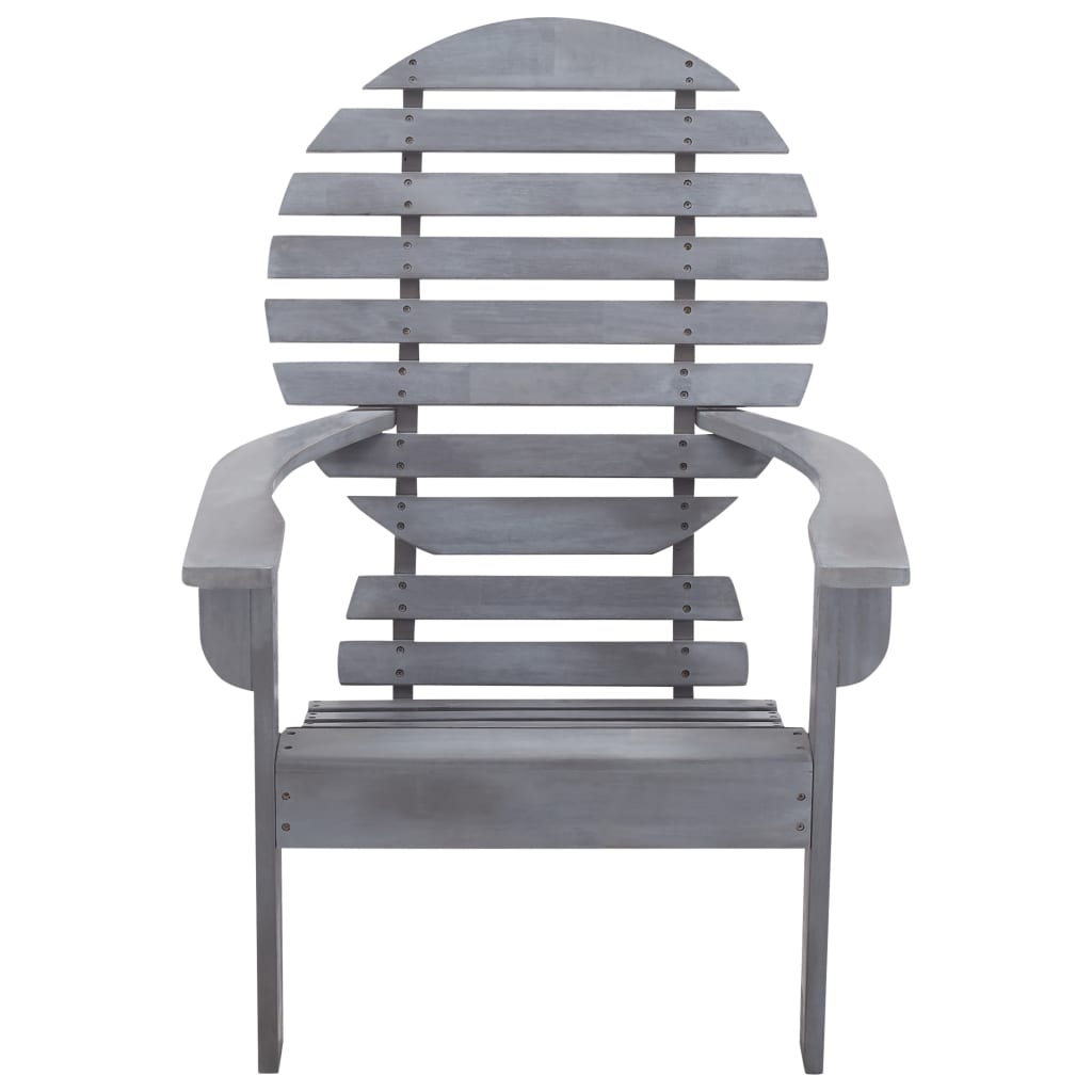 Adirondack Chair Solid Acacia Wood Gray