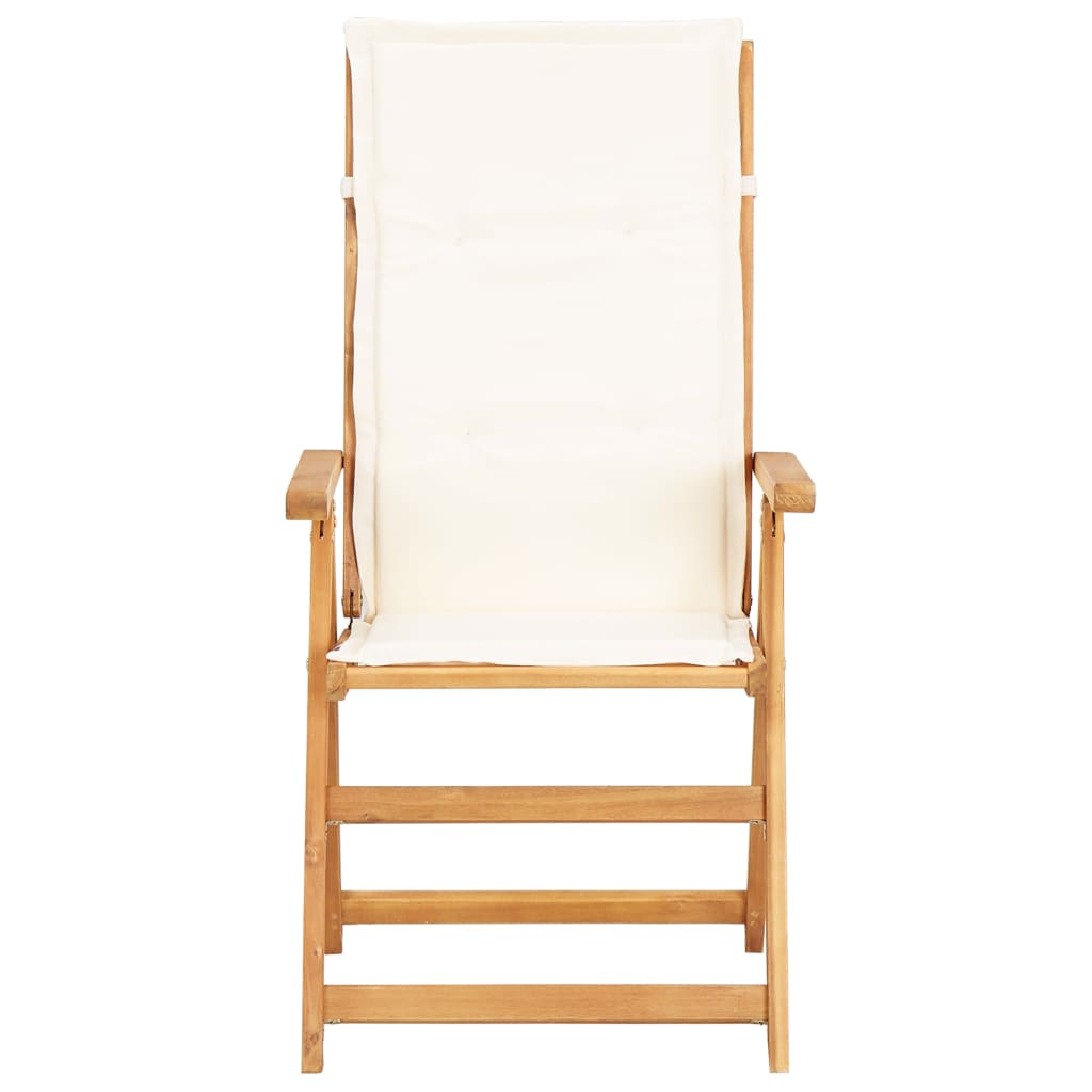 Reclining Patio Chairs 2 pcs Brown Solid Acacia Wood