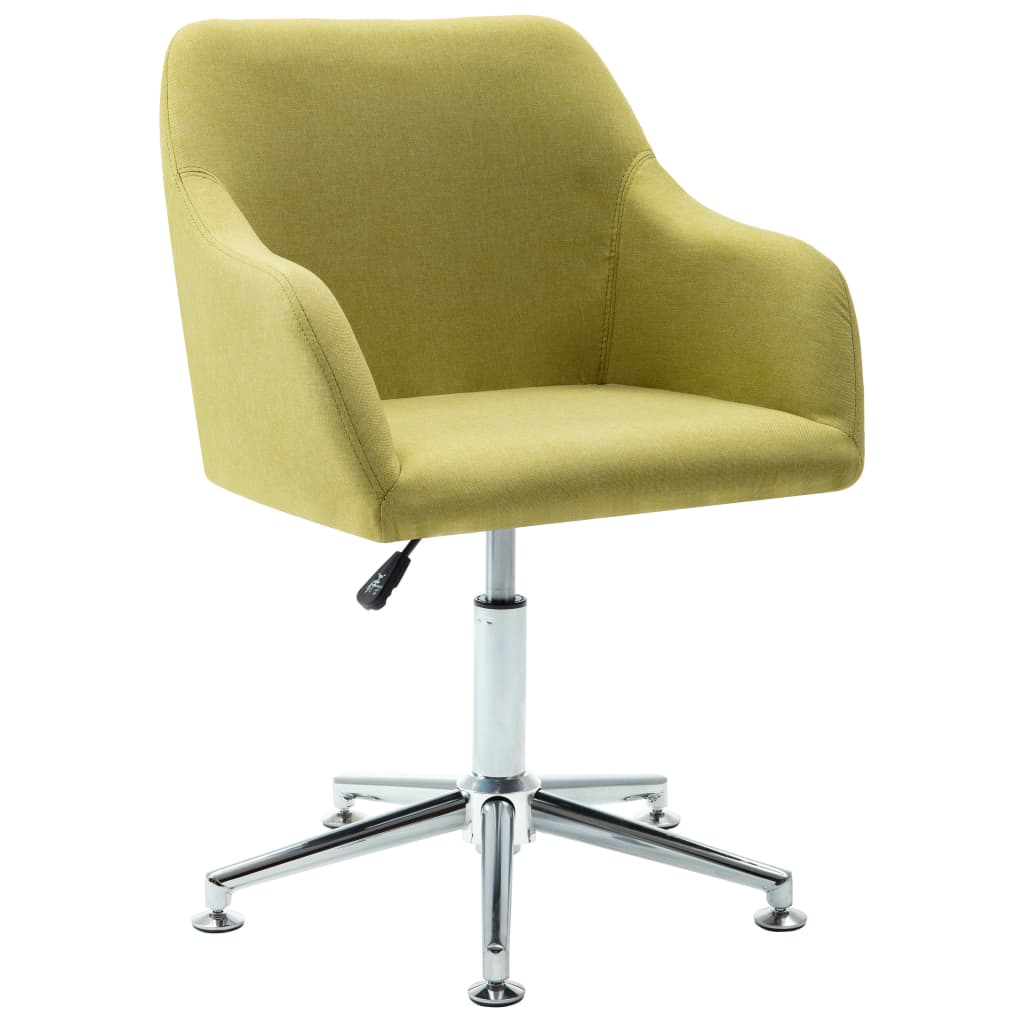 Swivel Office Chair Green Fabric