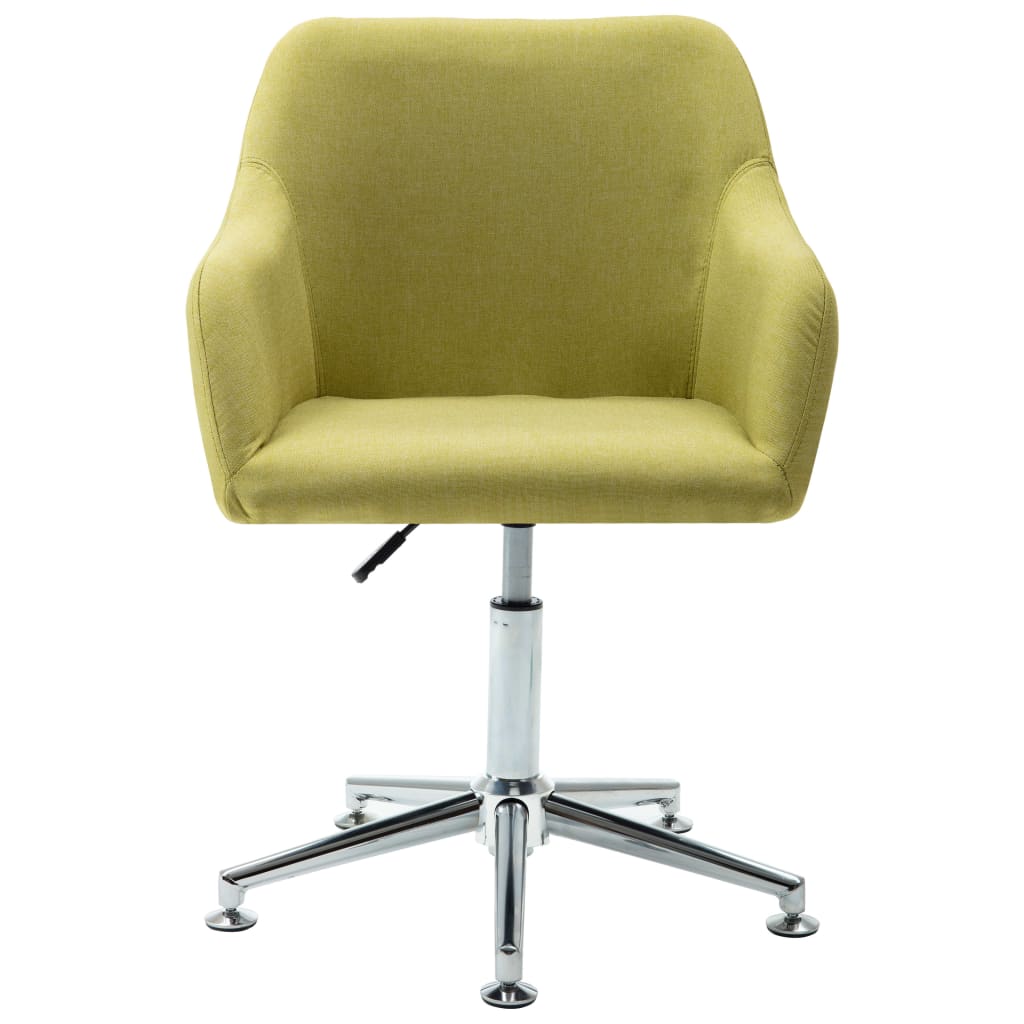 Swivel Office Chair Green Fabric