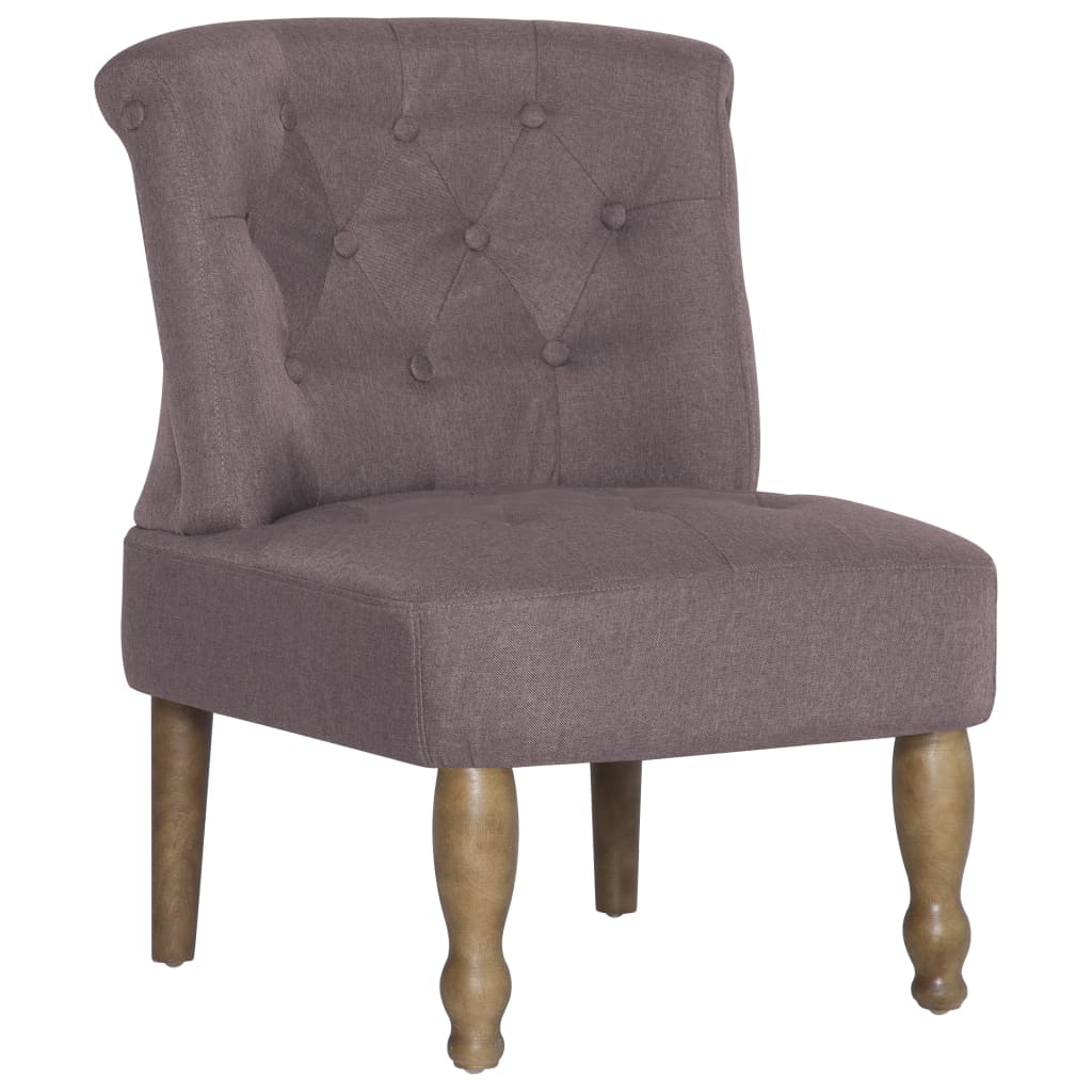 French Chair Taupe Fabric