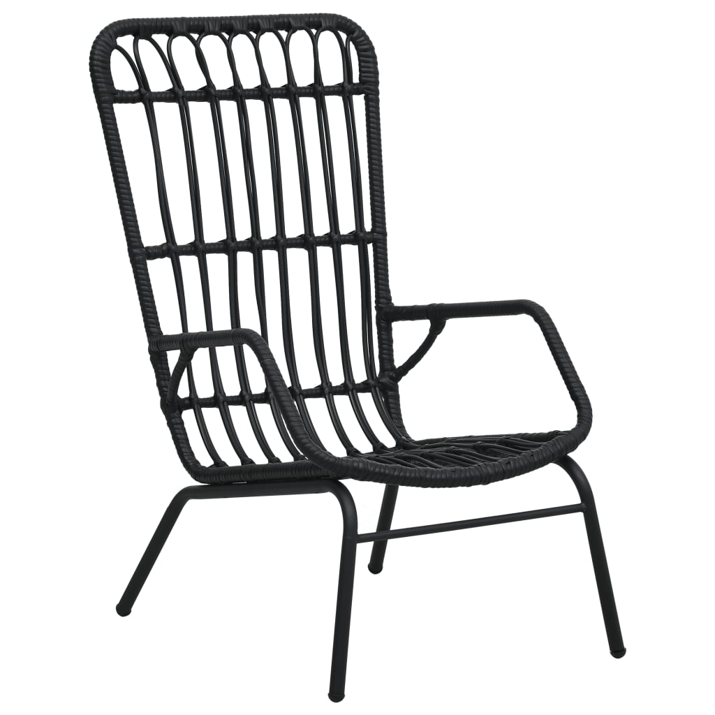 Patio Chair Poly Rattan Black