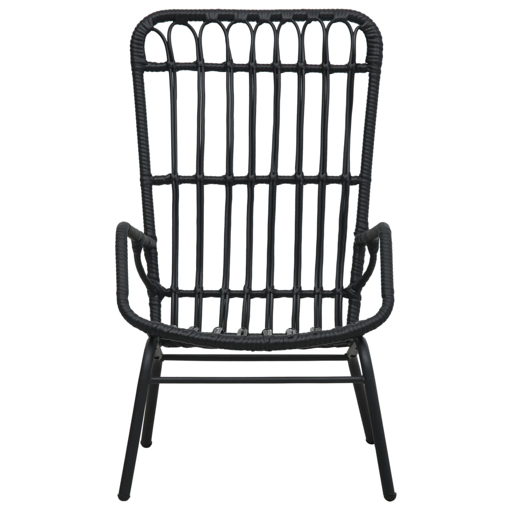 Patio Chair Poly Rattan Black