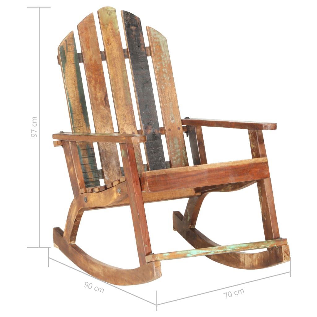 Garden Rocking Chair Solid Reclaimed Wood