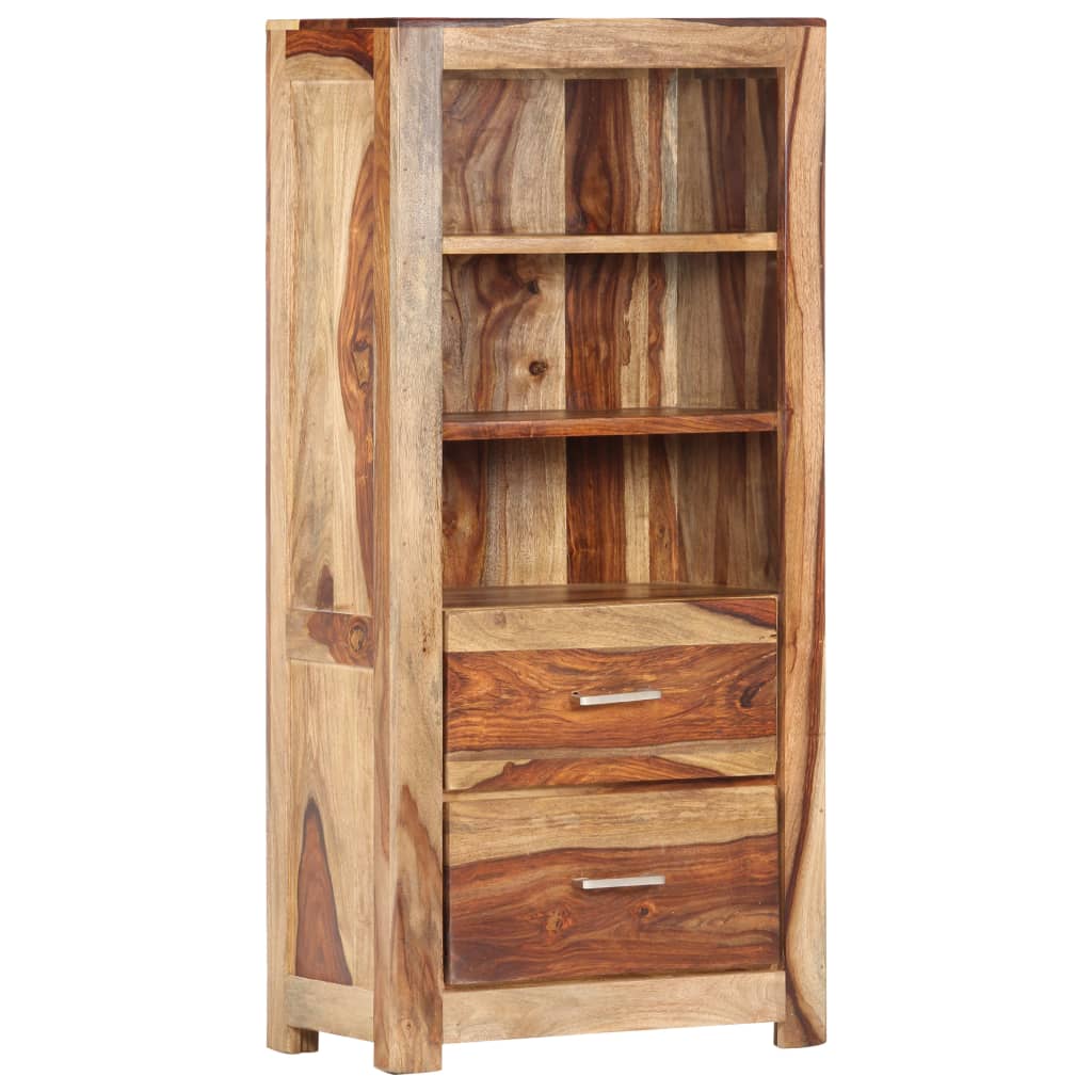 Highboard 11.8"x11.8"x42.5" Solid Sheesham Wood