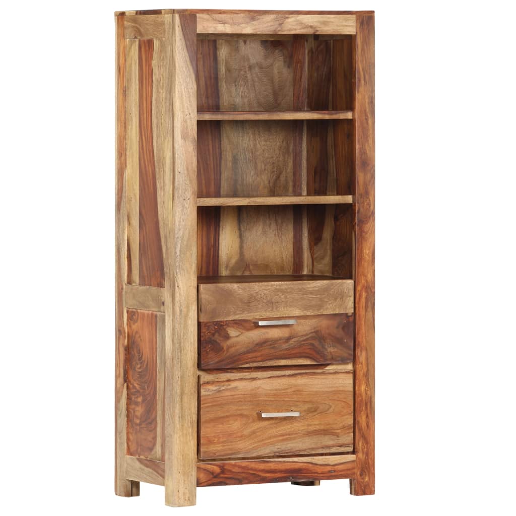 Highboard 11.8"x11.8"x42.5" Solid Sheesham Wood