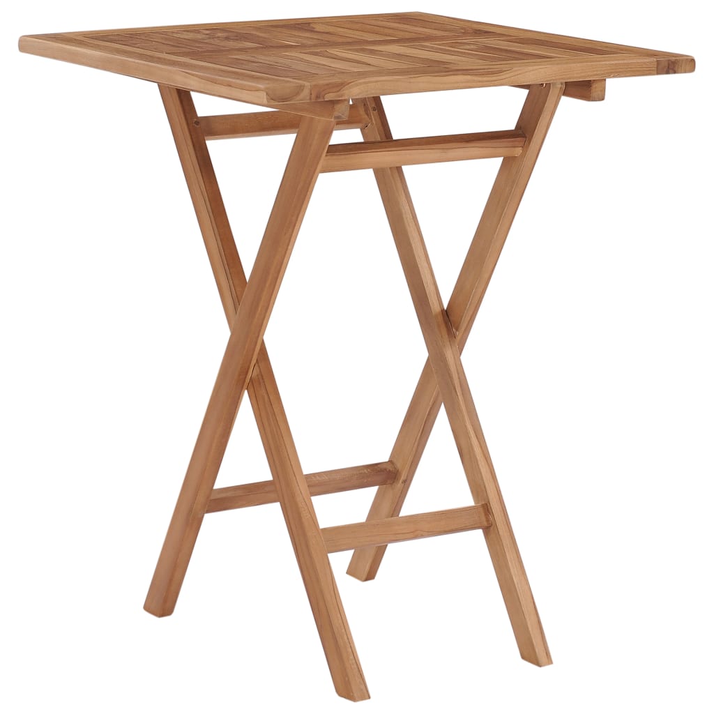 Folding Patio Table 23.6"x23.6"x29.5" Solid Wood Teak
