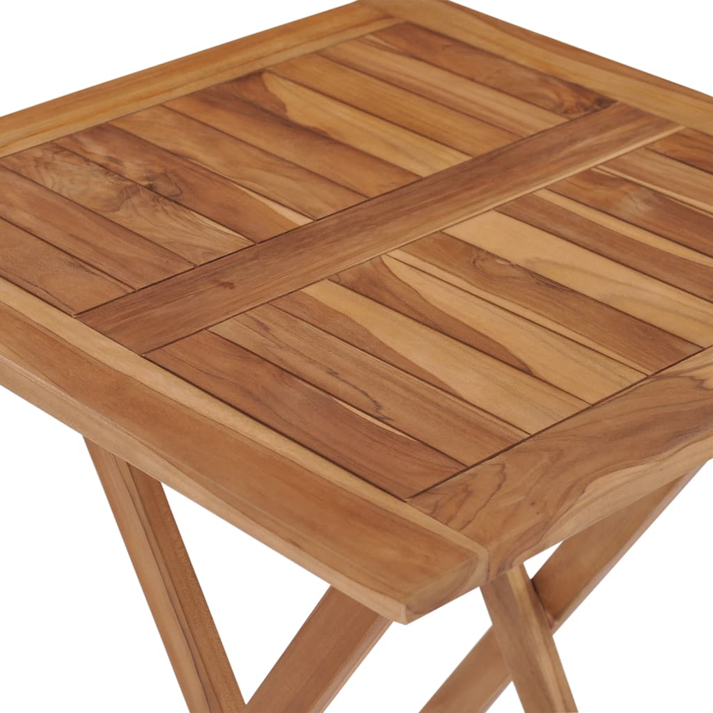Folding Patio Table 23.6"x23.6"x29.5" Solid Wood Teak