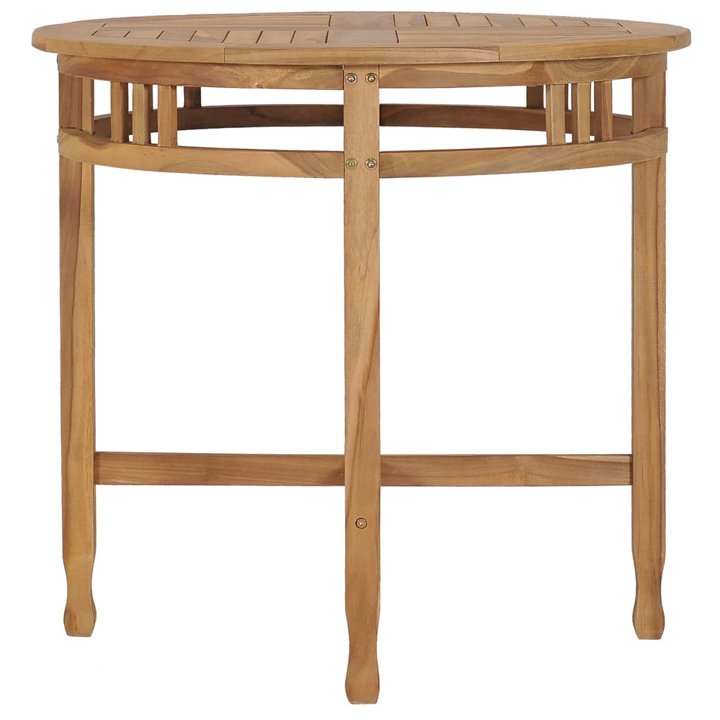 Dining Table Ø 31.5" Solid Teak Wood