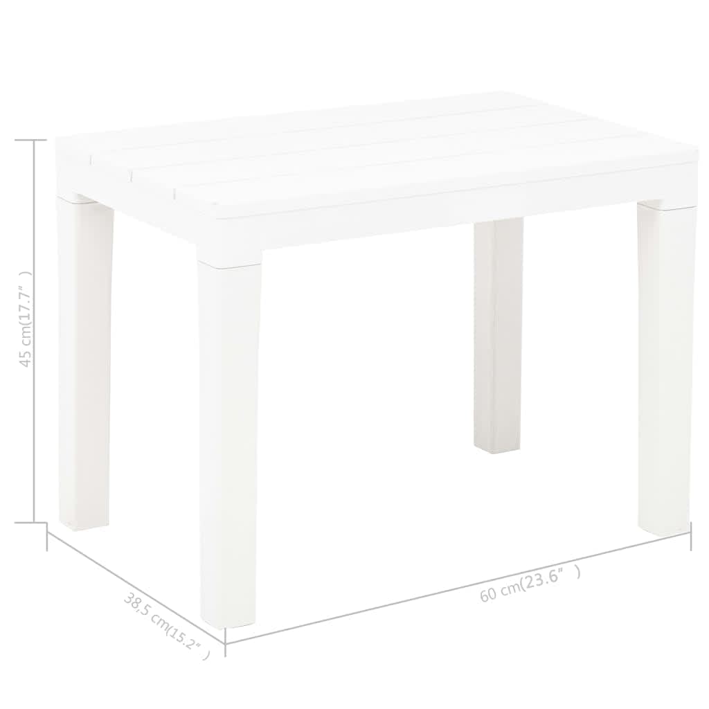 Patio Benches 2 pcs White Plastic