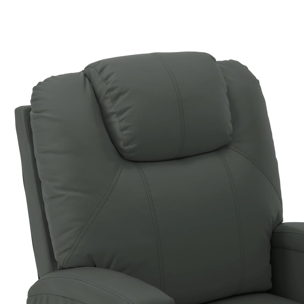 Massage Stand-up Chair Anthracite Faux Leather