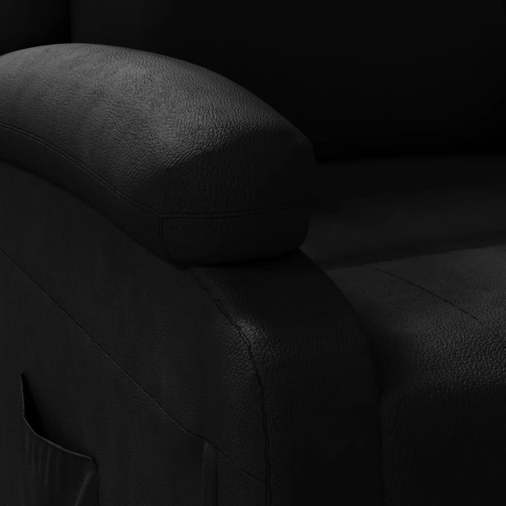 Recliner Black Faux Leather