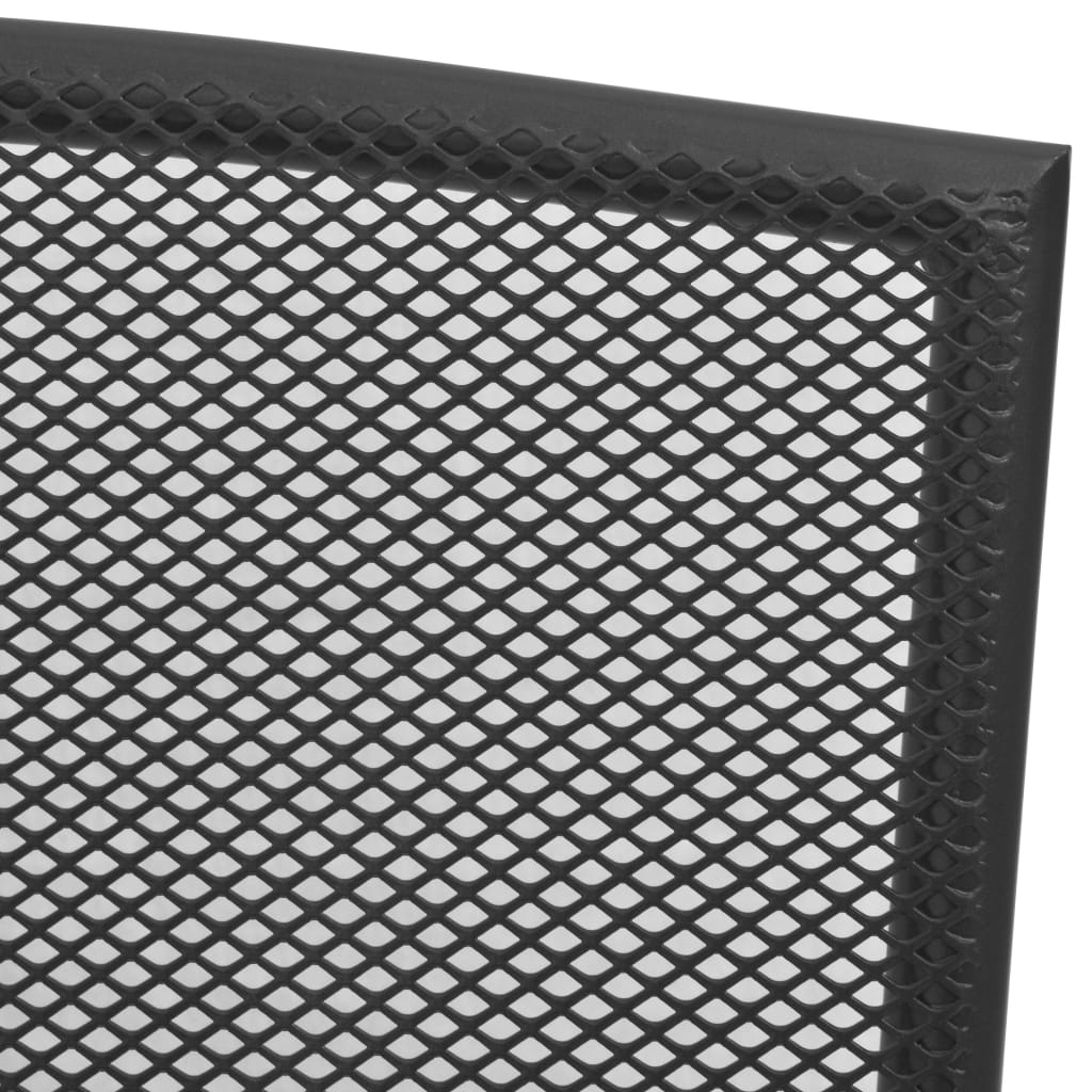 Patio Chairs 4 pcs Mesh Design Anthracite Steel