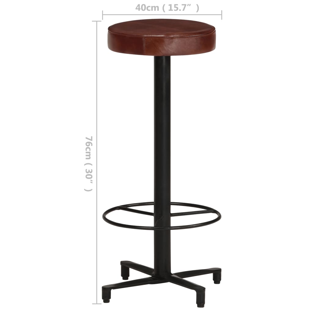 Bar Stools 2 pcs 30" Real Leather