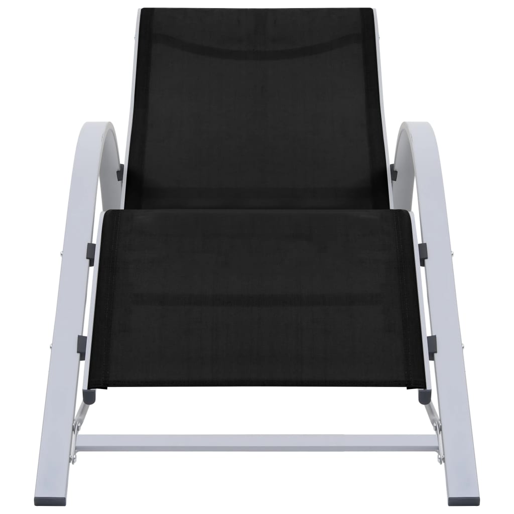 Sunlounger Textilene and Aluminum Black