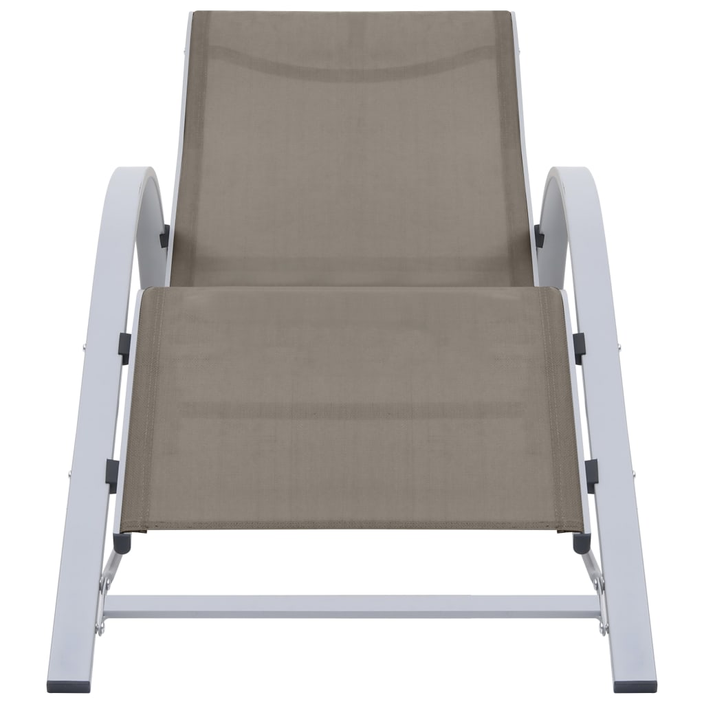 Sunlounger Textilene and Aluminum Taupe