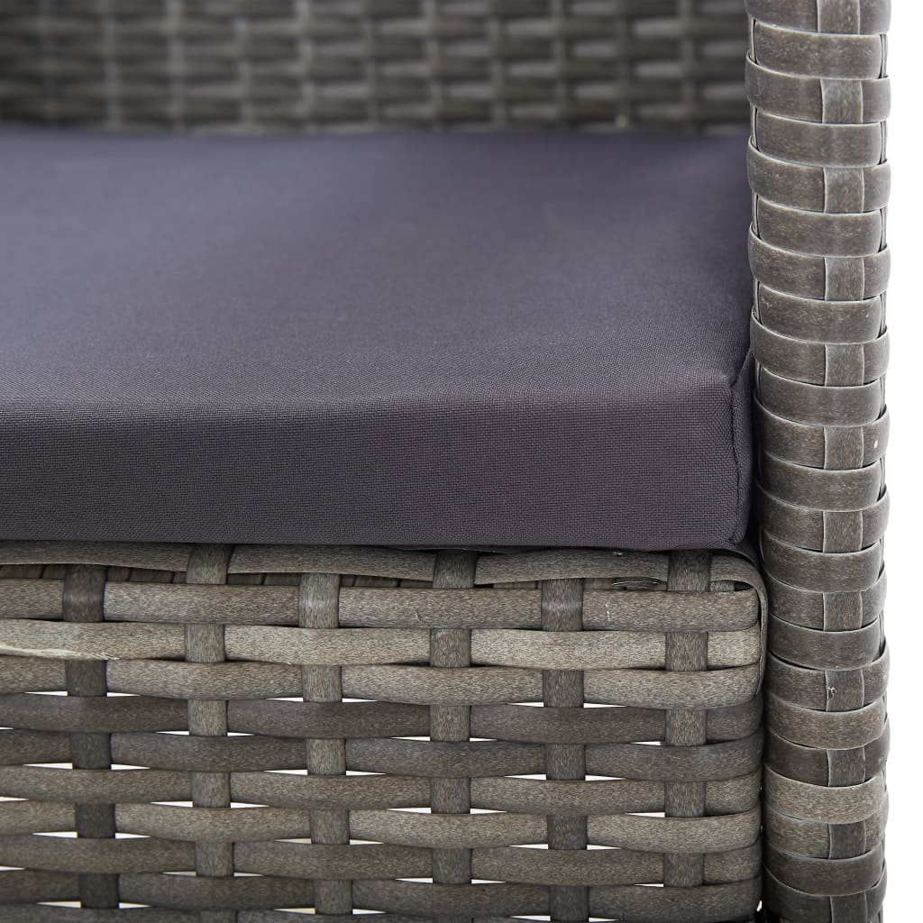 Patio Chairs 4 pcs Poly Rattan Anthracite