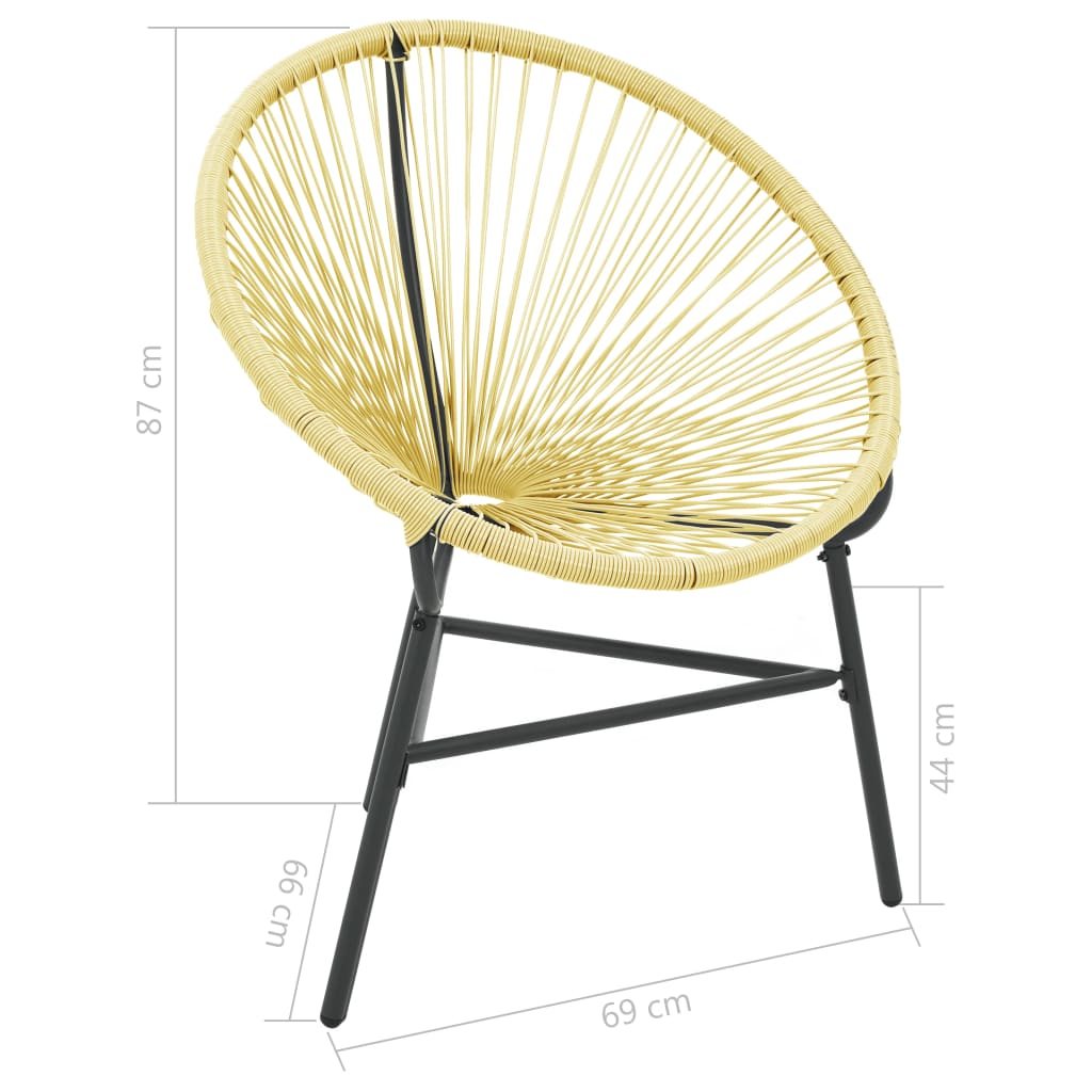 Patio Acapulco Chair Poly Rattan Beige