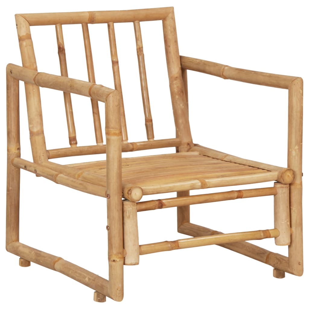 Patio Chairs with Cushions 2 pcs Bamboo