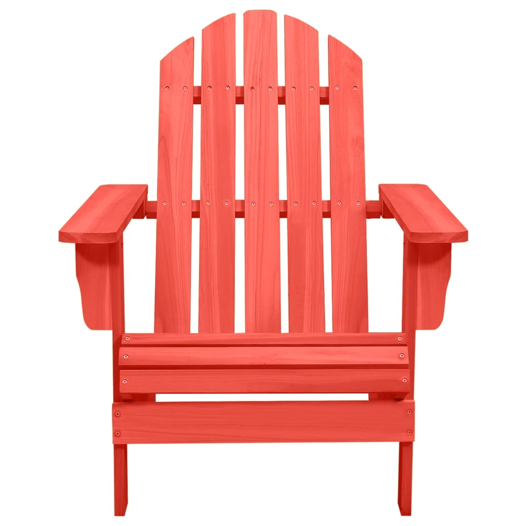 Patio Adirondack Chair Solid Fir Wood Red