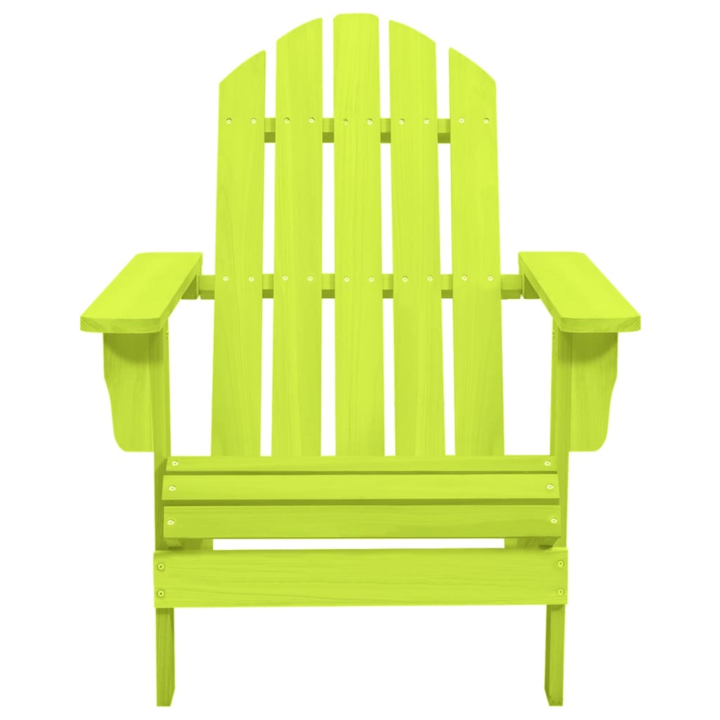 Patio Adirondack Chair Solid Fir Wood Green