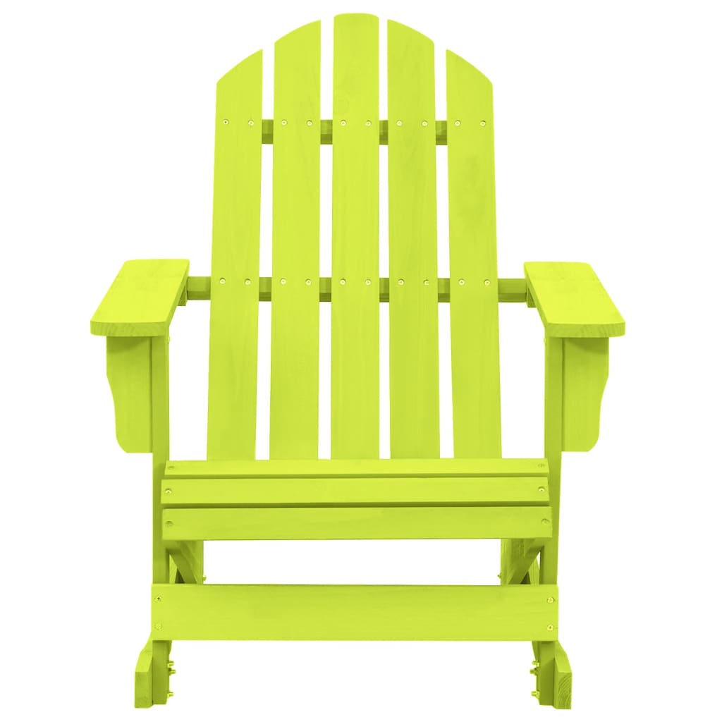 Patio Adirondack Rocking Chair Solid Fir Wood Green