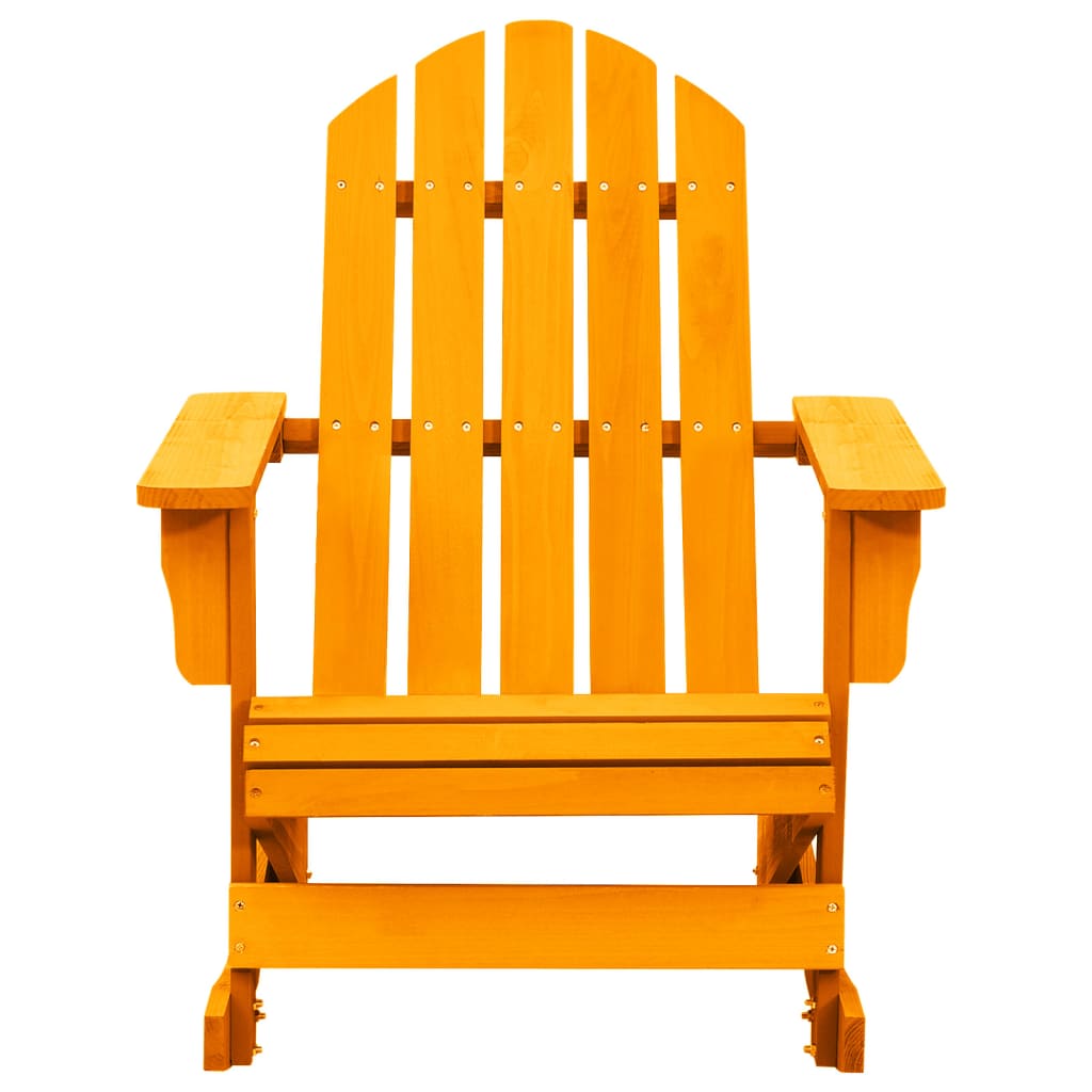 Patio Adirondack Rocking Chair Solid Fir Wood Orange