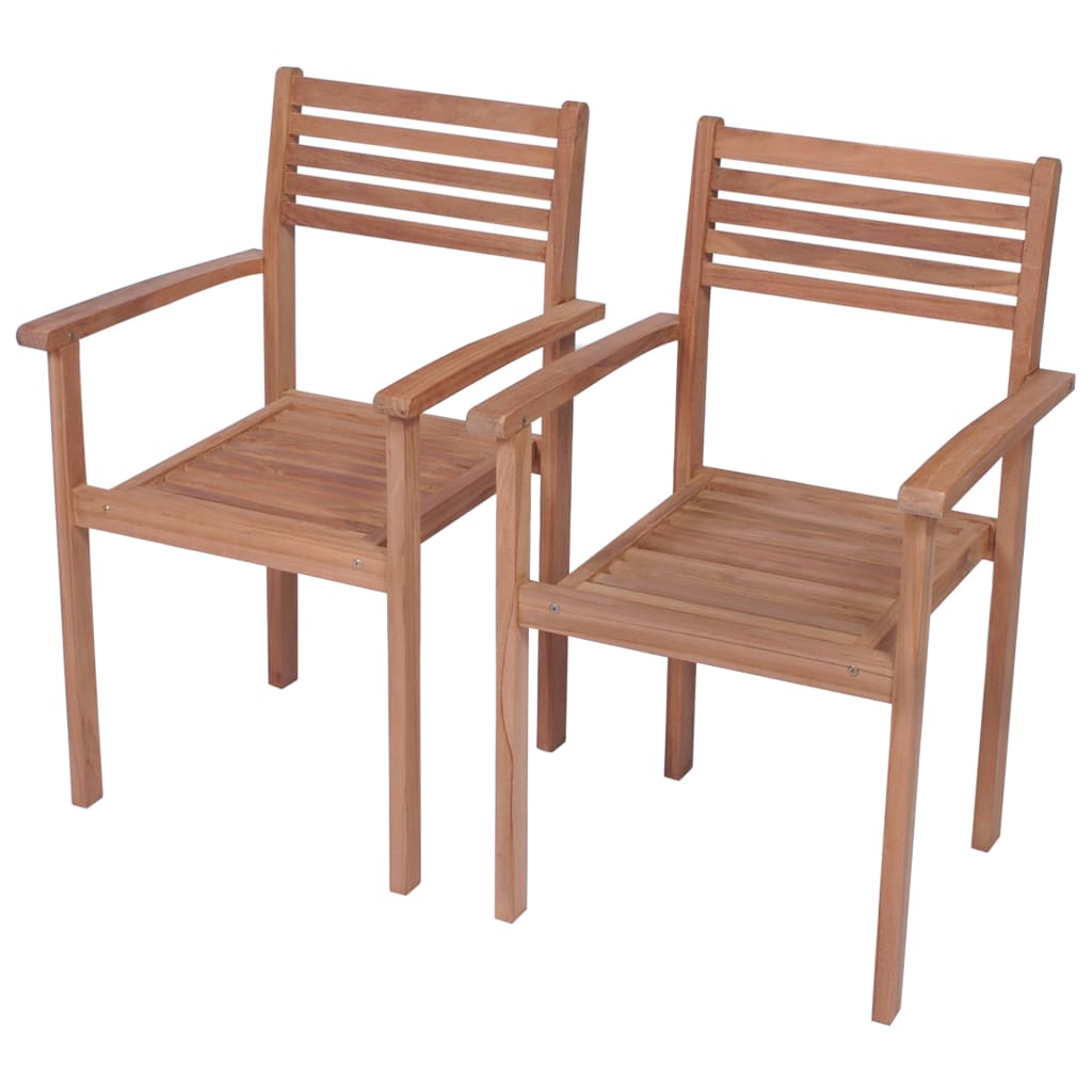 Patio Chairs 2 pcs with Taupe Cushions Solid Teak Wood