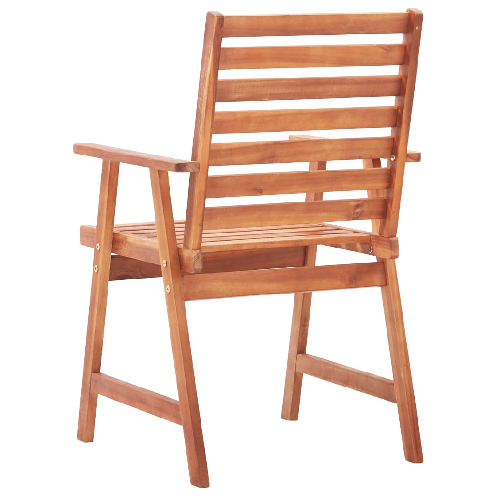 Patio Dining Chairs 3 pcs with Cushions Solid Acacia Wood